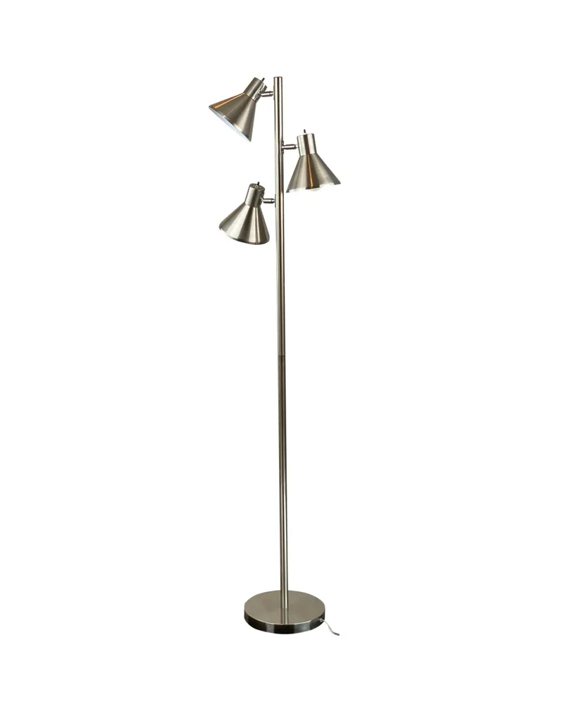 Dorm 3 Light Floor Lamp with 3 Adjustable Reading Room Lights by Lightaccents