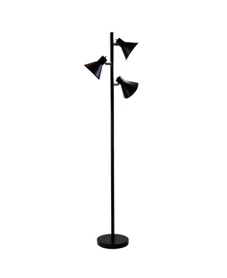 Dorm 3 Light Floor Lamp with 3 Adjustable Reading Room Lights by Lightaccents
