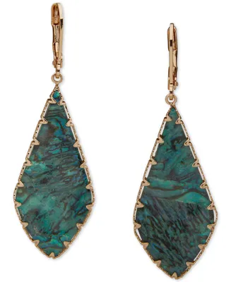 lonna & lilly Gold-Tone Flat Color Stone Drop Earrings