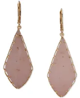 lonna & lilly Gold-Tone Flat Color Stone Drop Earrings