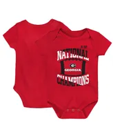 Newborn Boys and Girls Red Georgia Bulldogs College Football Playoff 2022 National Champions Bodysuit