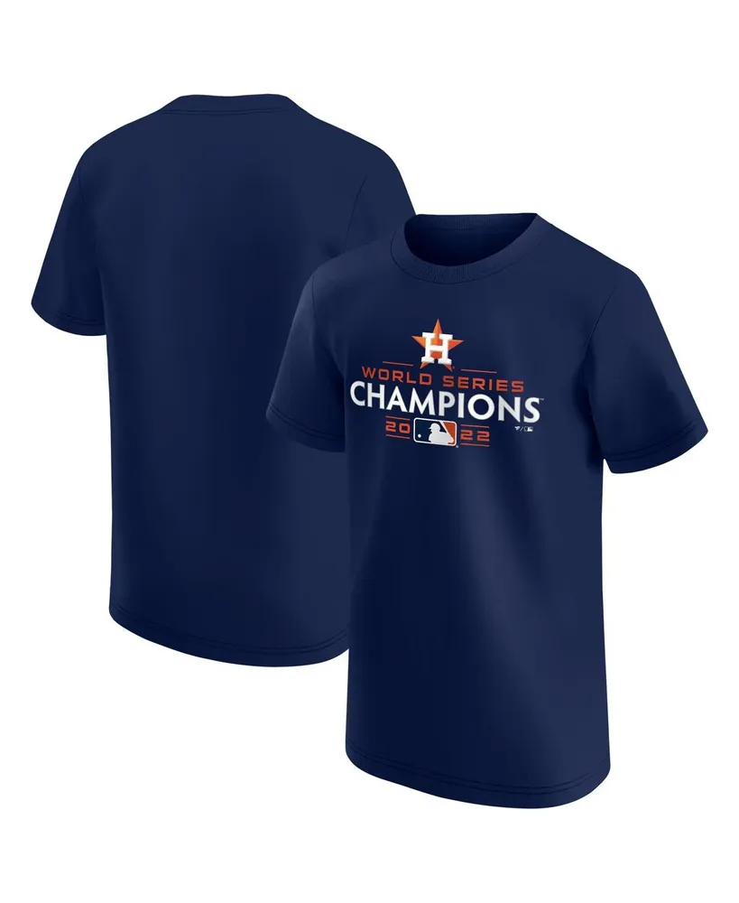 Big Boys Fanatics Navy Houston Astros 2022 World Series Champions Logo T-shirt