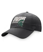 Men's Top of the World Charcoal Michigan State Spartans Slice Adjustable Hat