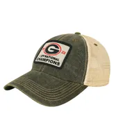 Men's Legacy Athletic Black Georgia Bulldogs College Football Playoff 2022 National Champions Lockup Patch Trucker Adjustable Hat