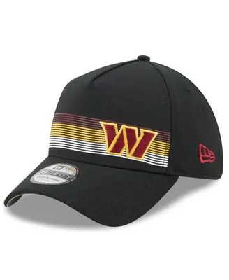Men's New Era Black Washington Commanders Flawless Stripe 39Thirty Flex Hat