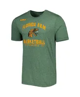 Men's Nike x LeBron James Heather Green Florida A&M Rattlers Marled T-shirt