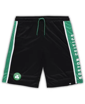 Men's Fanatics Black Boston Celtics Big and Tall Referee Iconic Mesh Shorts