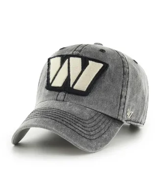 Men's '47 Brand Black Washington Commanders Esker Clean Up Adjustable Hat