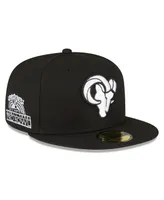 Men's New Era Black Los Angeles Rams 1990 Pro Bowl Side Patch 59FIFTY Fitted Hat