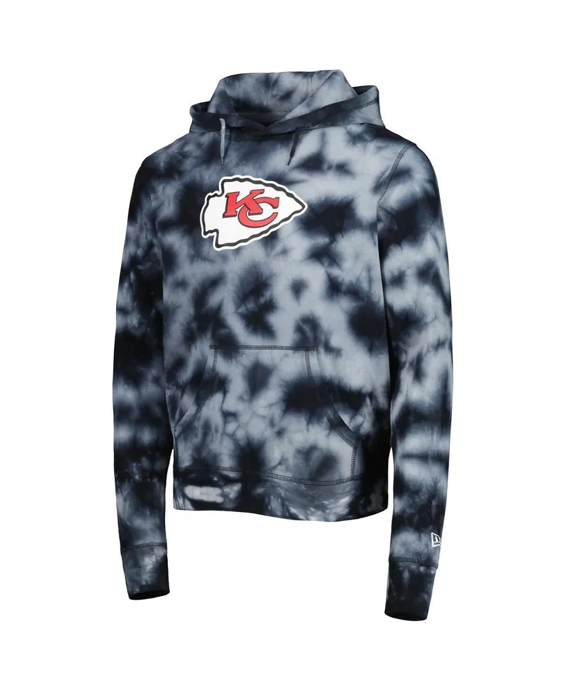 Men's New Era Black Kansas City Chiefs Team Tie-Dye Pullover Hoodie