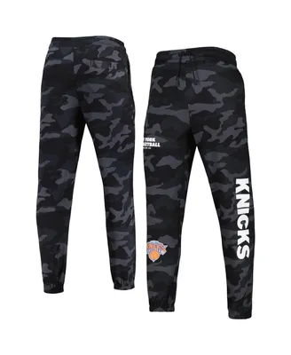 Men's New Era Black, Camo New York Knicks Tonal Joggers