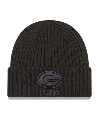 Big Boys New Era Graphite Green Bay Packers Core Classic Cuffed Knit Hat