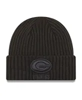 Big Boys New Era Graphite Green Bay Packers Core Classic Cuffed Knit Hat