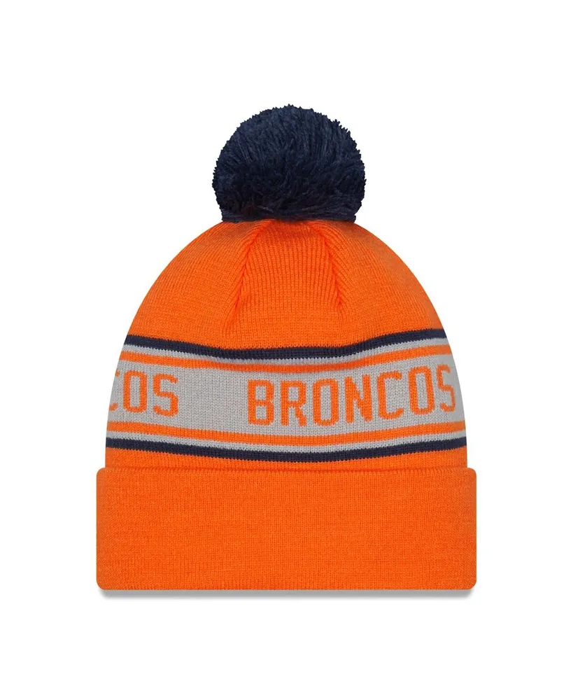 Men's New Era Orange Denver Broncos Repeat Cuffed Knit Hat with Pom