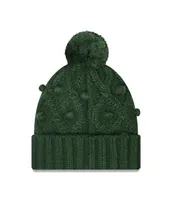 Women's New Era Green Green Bay Packers Toasty Cuffed Knit Hat with Pom