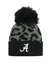 Women's '47 Brand Hunter Green Alabama Crimson Tide Bagheera Cuffed Knit Hat with Pom