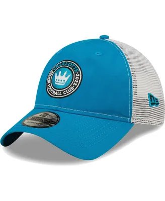 Men's New Era Blue Charlotte Fc Trucker 9TWENTY Snapback Hat