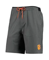 Men's Columbia Heathered Gray Clemson Tigers Twisted Creek Omni-Shield Shorts