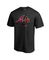Men's Fanatics Black Atlanta Braves Midnight Mascot T-shirt