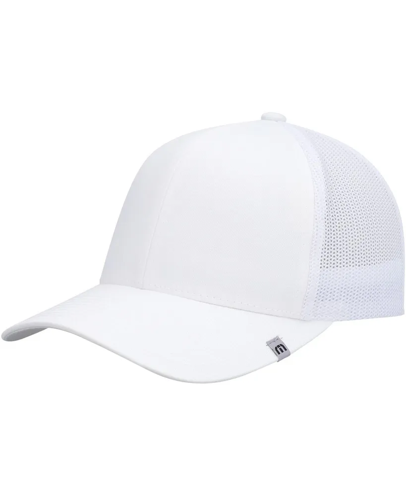 Men's Travis Mathew White Widder 2.0 Trucker Snapback Hat