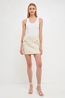 endless rose Women's Tweed Mini Skirt