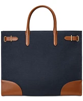 Lauren Ralph Canvas Large Devyn Tote Bag