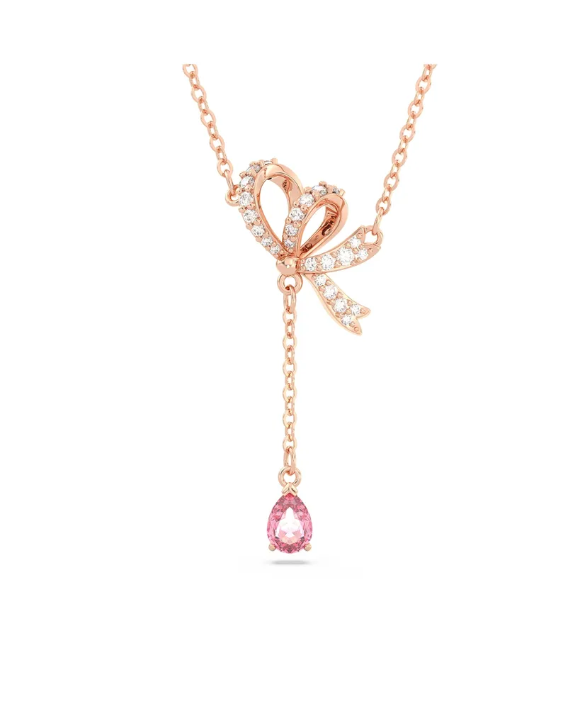 Swarovski Crystal Bow Volta Y Pendant Necklace