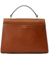 Lauren Ralph Farrah Medium Leather Top-Handle Satchel