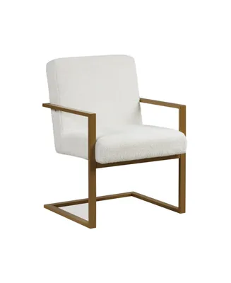 Lifestyle Solutions 34.8" Wood, Steel, Foam and Polyester Dominic Accent Chair