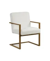 Lifestyle Solutions 34.8" Wood, Steel, Foam and Polyester Dominic Accent Chair