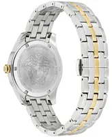 Versace Women's Swiss Greca Time Two Tone Stainless Steel Bracelet Watch 35mm