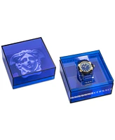 Versace Men's Swiss Icon Active Blue Silicone Strap Watch 42mm