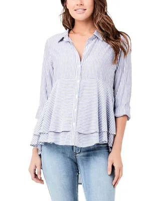 Ripe Maternity St Layered Peplum Shirt