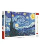 Trefl Red Art Collection 1000 Piece Puzzle- The Starry Night or Bridgeman