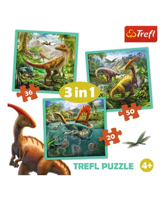 Trefl Preschool 3 In 1 Puzzle- The Extraordinary World of Dinosaur