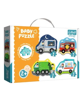 Trefl Baby Classic Puzzle- Vehicles and Jobs 18 Piece - 4 in 1 Set