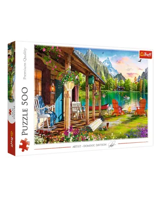 Trefl Red 500 Piece Puzzle- Cabin in The Mountains