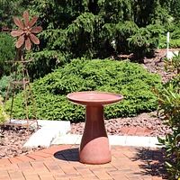 Sunnydaze Decor Duo-Tone Outdoor High-Fired Ceramic Glazed Bird Bath - Lava