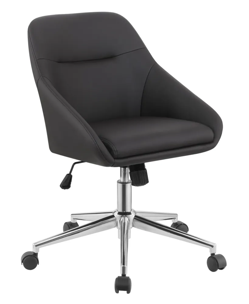 Imogen Grey Upholstered Office Chair with Casters