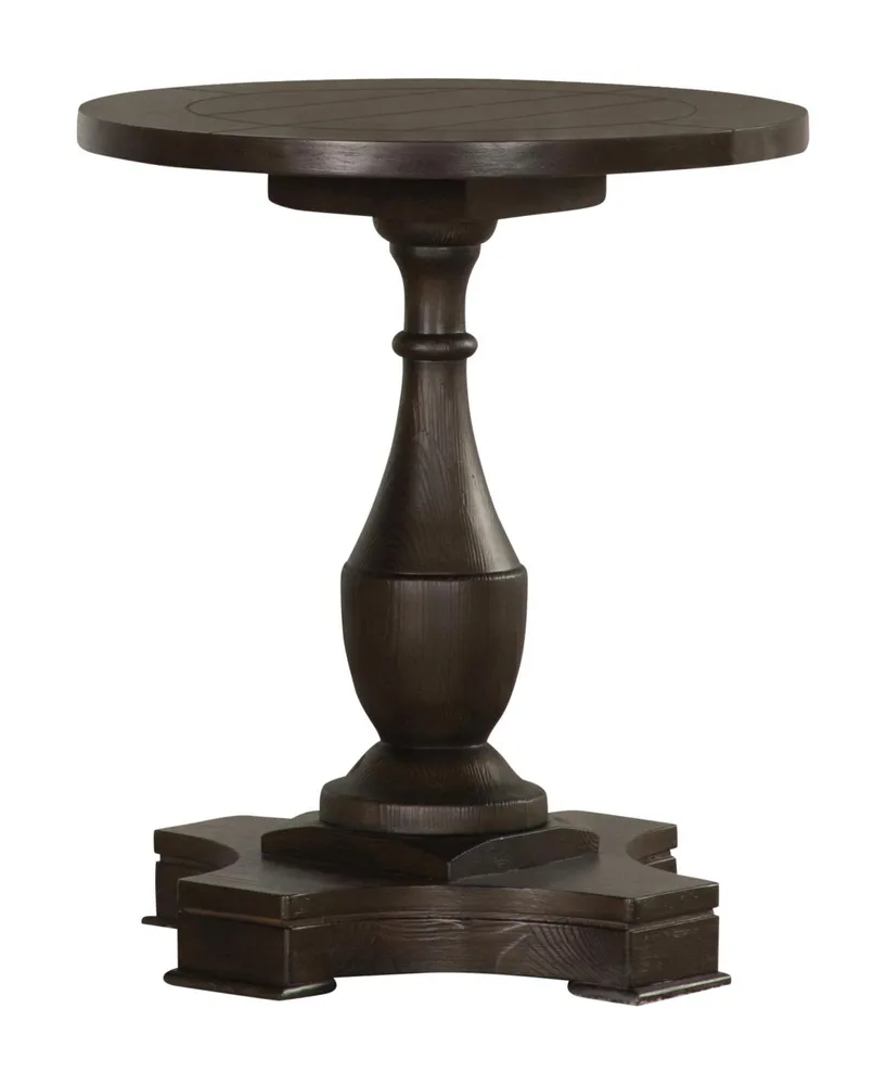 Coaster Home Furnishings 23.75" Medium Density Fiberboard Round End Table with Pedestal Base