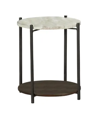 Coaster Home Furnishings 20" Marble Round Accent Table with Marble Top