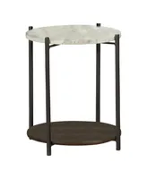 Coaster Home Furnishings 20" Marble Round Accent Table with Marble Top