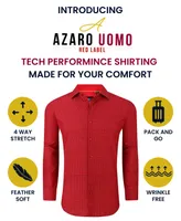 Azaro Uomo Men's Geometric Four-Way Stretch Button Down Shirt