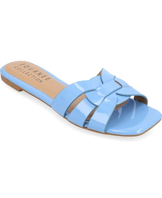 Journee Collection Women's Arrina Flat Slide Sandals