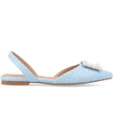 Journee Collection Women's Hannae Embellished Slingback Flats