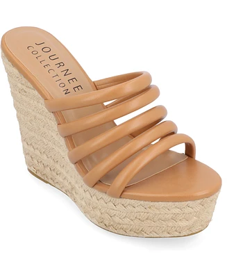 Journee Collection Women's Cynthie Platform Wedge Sandals