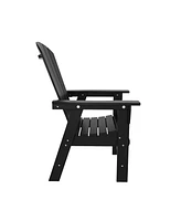 WestinTrends Outdoor Patio Shell-back Adirondack Dining Chair Weather Resistant