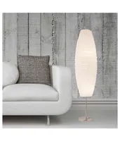 Diploma Chrome Floor Lamp With Paper Shade (-Pack