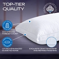 Maxi Cotton Microfiber Fill Breathable Pillow – White (1 Pack)
