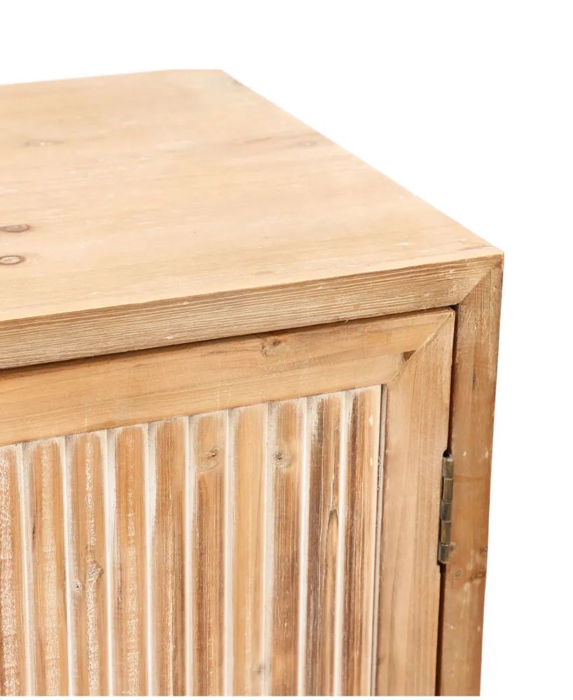 Luxen Home 31.89" Medium Density Fiberboard, Wood 2-Door Storage Cabinet